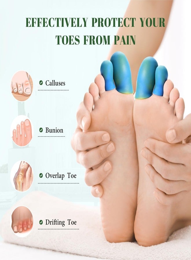 Bukihome Silicone Toe Protectors - 12 Pack Gel Toe Sleeves Toe Protectors - Toe Caps Toe Cushions for Pain Relief, Toe Protection for Corns, Calluses (4L + 8S) - Image 2